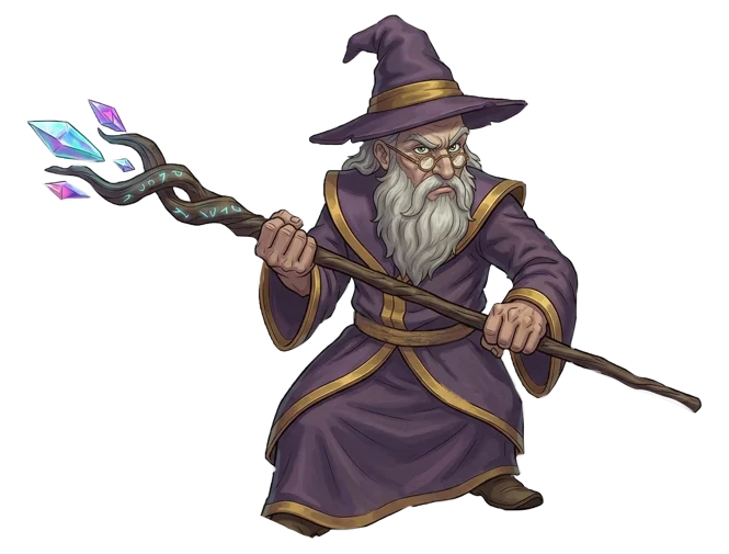 Wizzy Rangewood, Grand Mage of the Sanctum, mid-cast